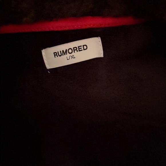 Rumored Brown Cheetah Teddy Sherpa Jacket with Red Trim - Picture 2 of 4